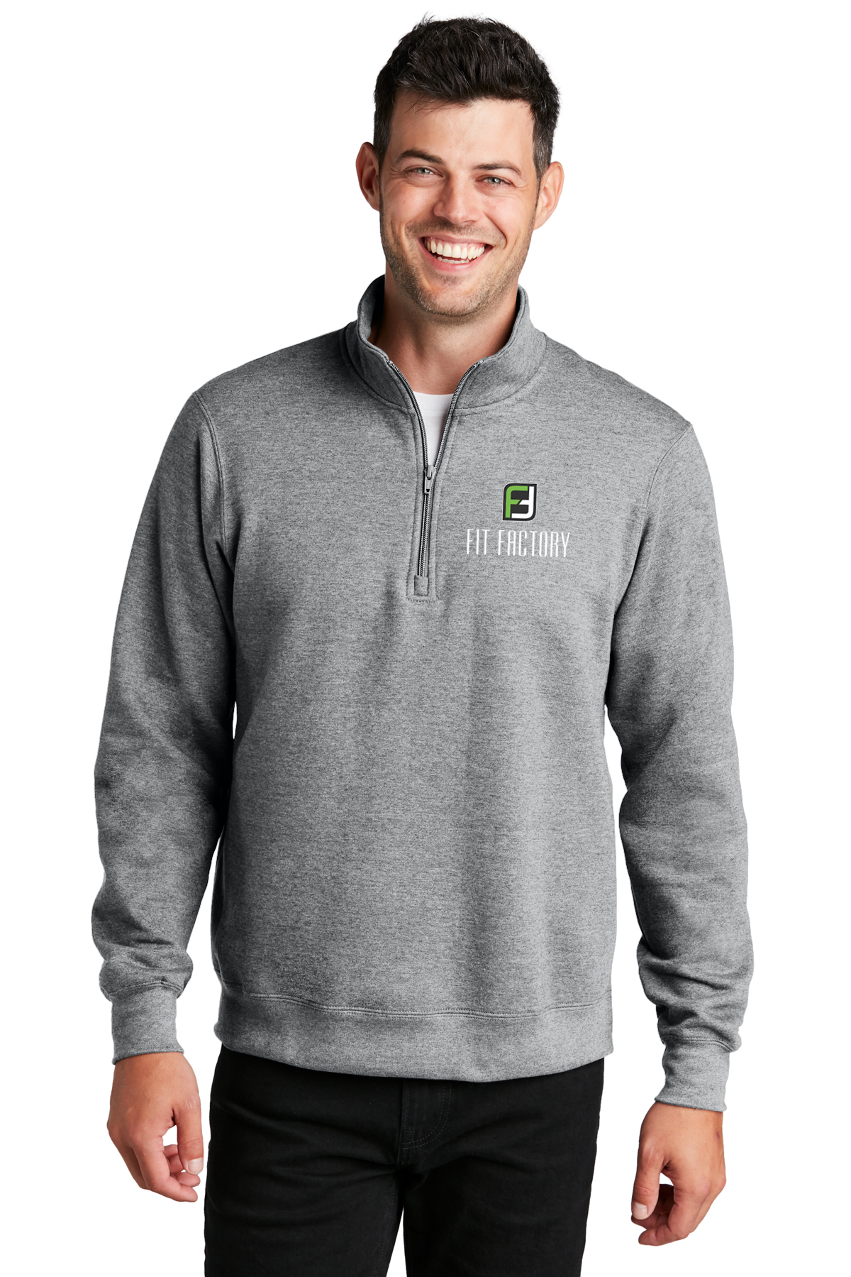 Fit Factory 1/4-Zip Fleece Pullover Sweatshirt